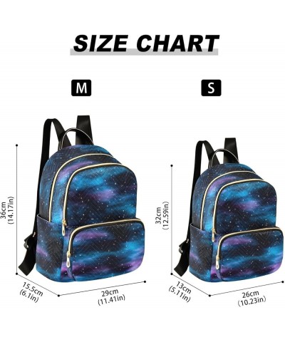 Dark Space Nebula with Stars Casual Fashion Polyester Travel Rucksack Shoulder Bag Color Small $20.71 Backpacks