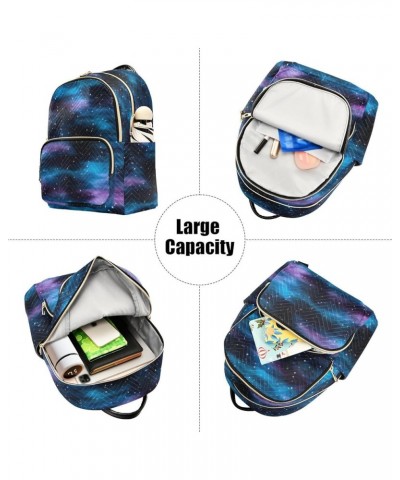 Dark Space Nebula with Stars Casual Fashion Polyester Travel Rucksack Shoulder Bag Color Small $20.71 Backpacks