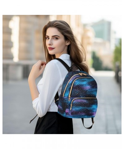 Dark Space Nebula with Stars Casual Fashion Polyester Travel Rucksack Shoulder Bag Color Small $20.71 Backpacks