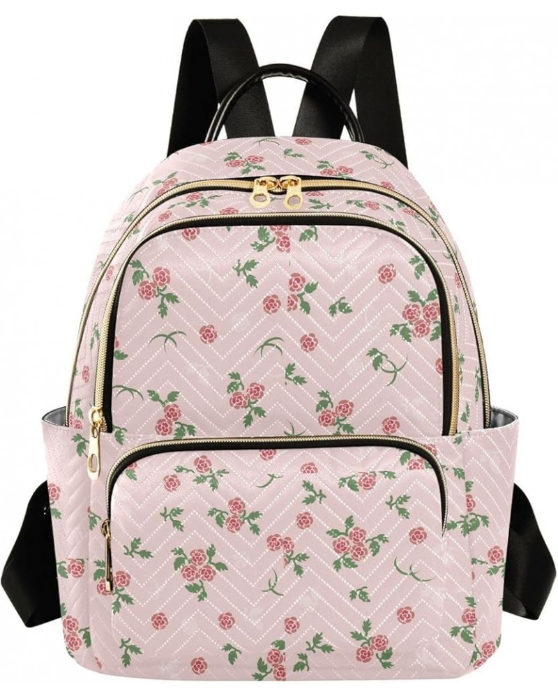 Rose Pink Casual Fashion Polyester Travel Rucksack Shoulder Bag Color Small $19.97 Backpacks