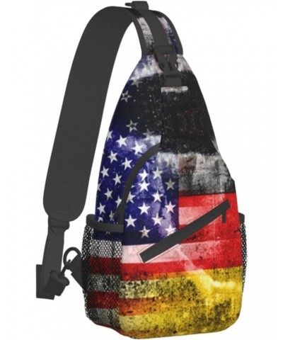 Vintage German Usa Flag Lightweight Sling Backpack Bag Travel Hiking Small Backpack For Women Men $15.39 Backpacks