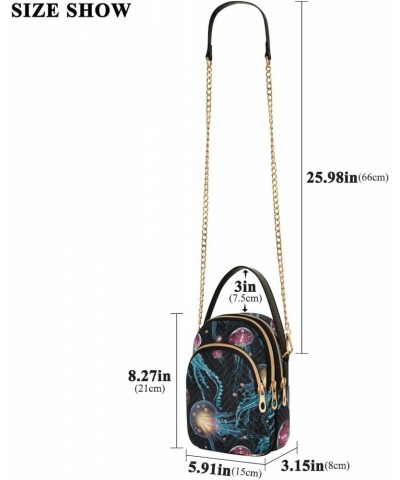 Jellyfish Small Crossbody Bags for Women Cell Phone Shoulder Purse Handbags Wallet 21216307 $12.69 Crossbody Bags