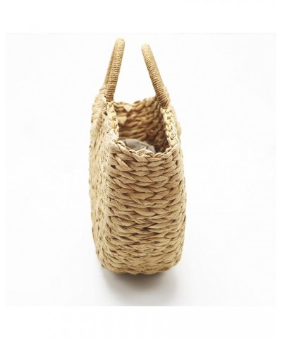 Women Straw Handbag Handmade Rattan Beach Tote Top Handle Satchel Bags Camel $20.39 Satchels