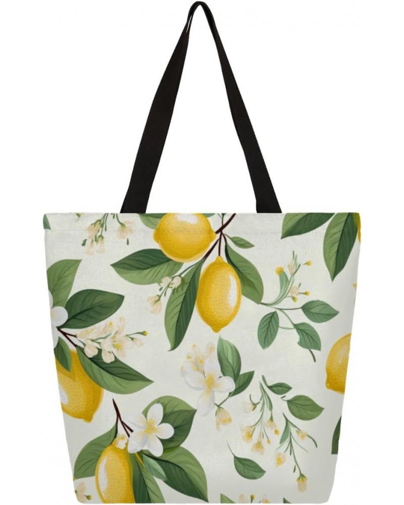 Casual Canvas Handbag with Exquisite Fruit Prints - A Unique Accessory $12.18 Totes