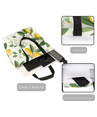 Casual Canvas Handbag with Exquisite Fruit Prints - A Unique Accessory $12.18 Totes