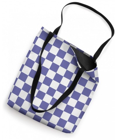 Very Peri Checker Pattern Purple Checkerboard Trendy Check Tote Bag $14.99 Totes