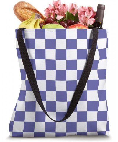 Very Peri Checker Pattern Purple Checkerboard Trendy Check Tote Bag $14.99 Totes