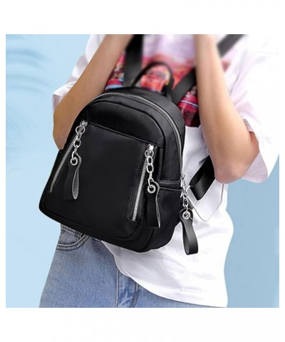 Backpack For Women Casual Lady Small Backpack Light Bag Female Shopping Bagpack With Chain Headphone Hole Bag (Color : Rojo) ...