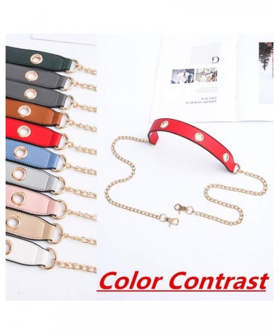 PU Leather Purse Chain Strap Replacement for Shoulder Crossbody Bag 53 inch Long and 0.8 cm Wide Gold Chain (Color : Red) Pin...