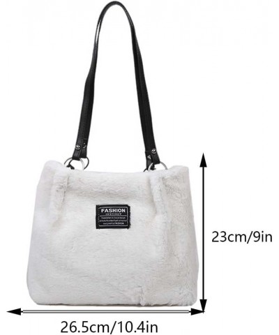 Women Faux Handbag Zebra/Cow Texture ry Shoulder Bag Hobo Fluffy Satchel Bag Cute Tote Bag Girl Stylish Purse Style 3 $9.52 S...