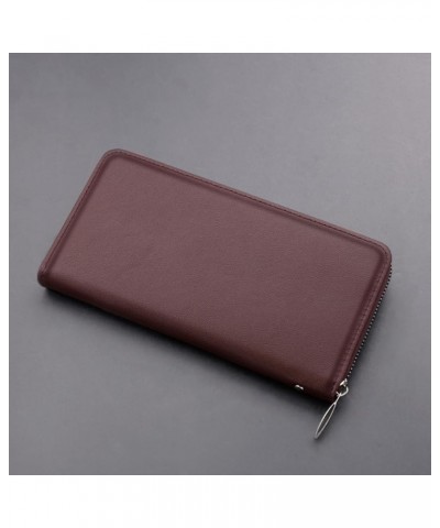 Fashion Men ID Long Wallet Solid Color Bag Zipper Purse Multiple Card Slots Clutch Bag Big Wallets for Men (Coffee, One Size)...