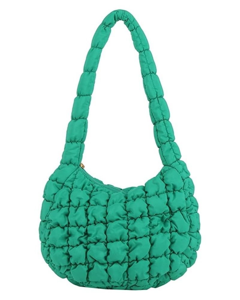 Women Quilted Puffer Tote Bag Lightweight Padded Tote Bag Cute Puffy Crossbody Bag Bubble Hobo Bag Cloud Shoulder Bag Green $...