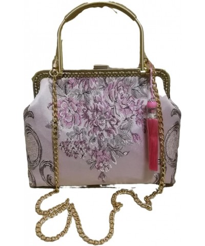 Pink Flowers Palace Wedding Chain Women Shoulder Crossbody Bag Vintage Lock Shell Hand Bags Women's Handbags Women Bag 4 $25....