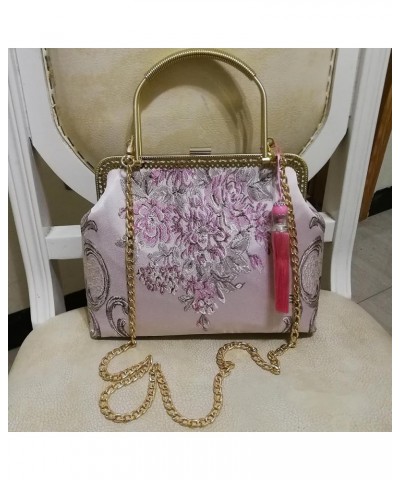 Pink Flowers Palace Wedding Chain Women Shoulder Crossbody Bag Vintage Lock Shell Hand Bags Women's Handbags Women Bag 4 $25....