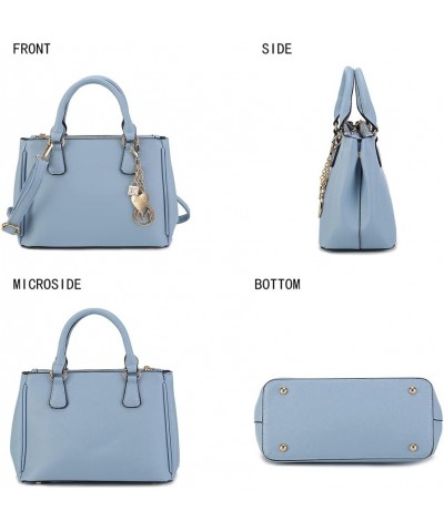 Satchel Bags for Women With Wristlet Wallet, Vegan Leather Shoulder Pocketbook Handbag Purse Ruth Lilac $34.50 Satchels