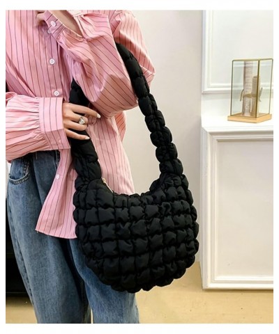 Women Quilted Puffer Tote Bag Lightweight Padded Tote Bag Cute Puffy Crossbody Bag Bubble Hobo Bag Cloud Shoulder Bag Green $...