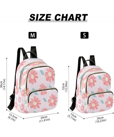 Pink Cute Flowers Fashion Backpack Purse Ladies Fashion Rucksack Travel Shoulder Bag Casual Daily Backpack Small $19.13 Backp...