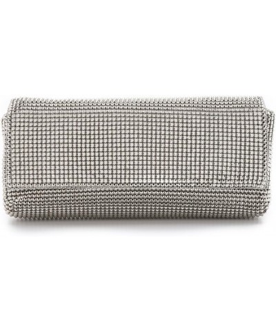 Pyramid Mesh Evening Bag Clutch Pewter $125.40 Clutches