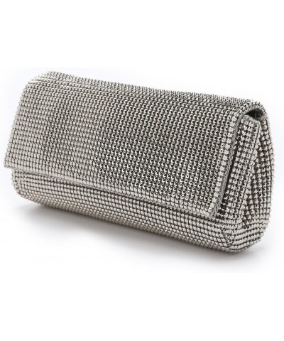 Pyramid Mesh Evening Bag Clutch Pewter $125.40 Clutches