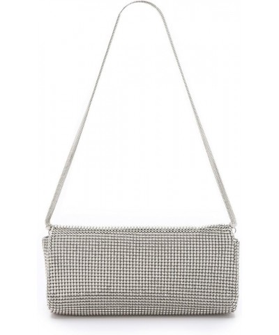 Pyramid Mesh Evening Bag Clutch Pewter $125.40 Clutches