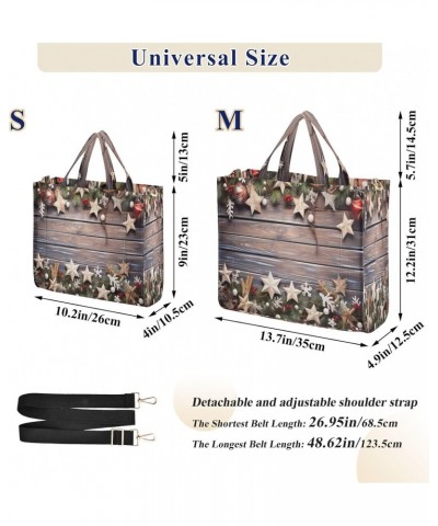 Christmas Stars Wood Print Crossbody Bag Women Corduroy Tote Bags Casual Shoulder Handbag Hobo Messenger Bag, M $17.04 Totes