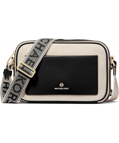 Maeve Large East West Pocket Crossbody Natural/Black $77.14 Crossbody Bags