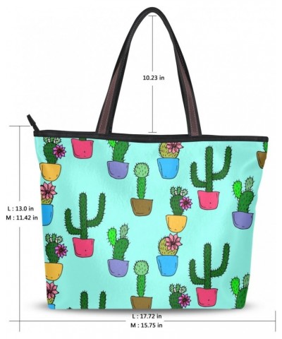 Cooper girl Cactus Tote Bag Top Handle Handbag Shoulder Bag Large Capacity $24.35 Totes