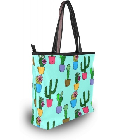 Cooper girl Cactus Tote Bag Top Handle Handbag Shoulder Bag Large Capacity $24.35 Totes