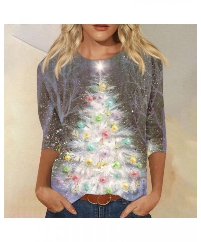 Christmas Shirts for Women 2023 Long Sleeve Tunic Reindeer Graphic Tee Blouses Casual Loose Fall Winter Sweatshirts 1-gray $1...