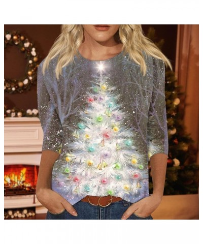 Christmas Shirts for Women 2023 Long Sleeve Tunic Reindeer Graphic Tee Blouses Casual Loose Fall Winter Sweatshirts 1-gray $1...