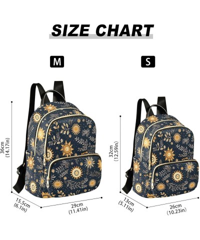 Sun Moon Boho Mandala Backpack Purse for Women Small Travel Bag Fashion Daypack M 202a5037 M(11.4"x6.1"x14.17") 202a5037 $19....