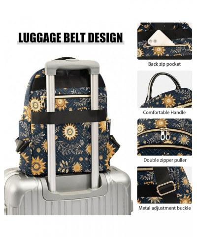 Sun Moon Boho Mandala Backpack Purse for Women Small Travel Bag Fashion Daypack M 202a5037 M(11.4"x6.1"x14.17") 202a5037 $19....