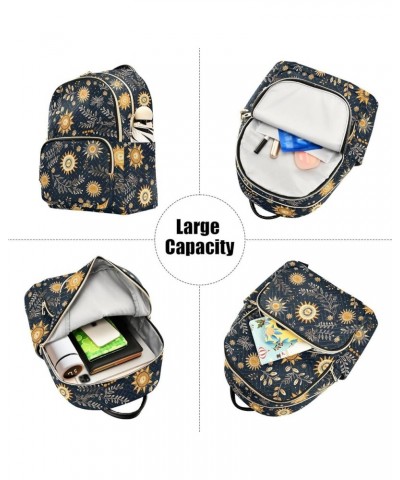 Sun Moon Boho Mandala Backpack Purse for Women Small Travel Bag Fashion Daypack M 202a5037 M(11.4"x6.1"x14.17") 202a5037 $19....