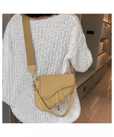 Women Trendy Saddle Shoulder Bags Small Crossbody Bag PU Leather Clutch Purse Underarm Handbag Satchel HandBag Yellow $21.93 ...