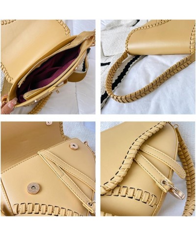 Women Trendy Saddle Shoulder Bags Small Crossbody Bag PU Leather Clutch Purse Underarm Handbag Satchel HandBag Yellow $21.93 ...