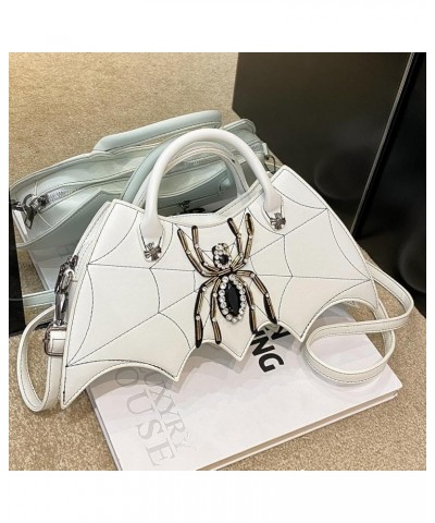 Women Novelty Bat Spider Web Devil Tote Shoulder Bag Fashion Halloween Treat or Trick Handbags for Girls White $10.07 Shoulde...