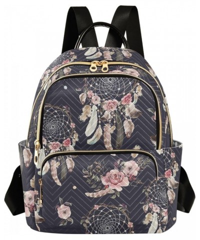 Watercolor Ethnic Boho Floral Casual Fashion Polyester Travel Rucksack Shoulder Bag Color Small $18.86 Backpacks