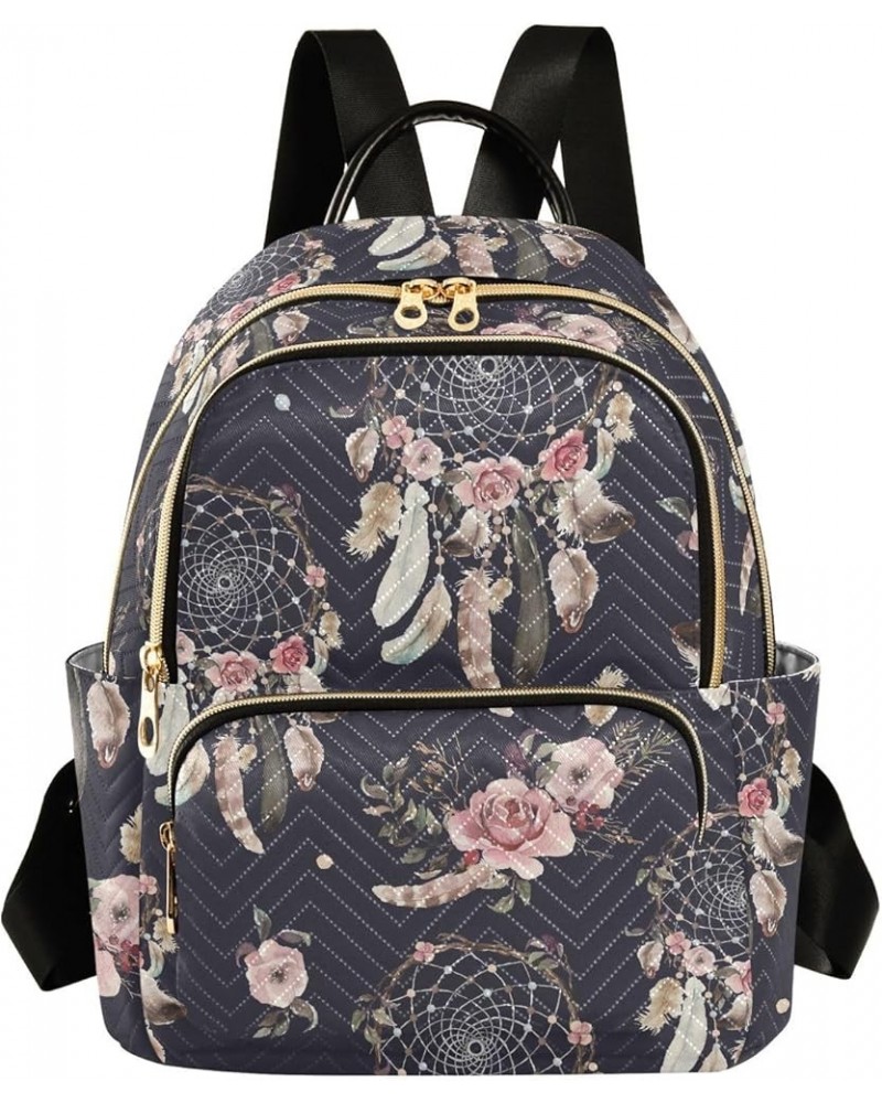 Watercolor Ethnic Boho Floral Casual Fashion Polyester Travel Rucksack Shoulder Bag Color Small $18.86 Backpacks