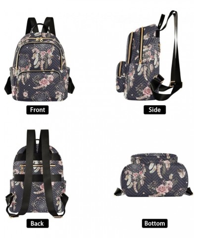 Watercolor Ethnic Boho Floral Casual Fashion Polyester Travel Rucksack Shoulder Bag Color Small $18.86 Backpacks