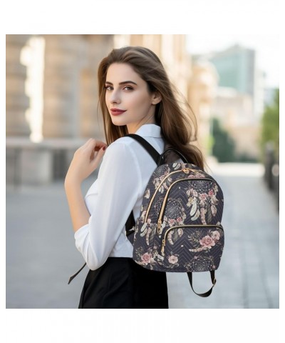 Watercolor Ethnic Boho Floral Casual Fashion Polyester Travel Rucksack Shoulder Bag Color Small $18.86 Backpacks