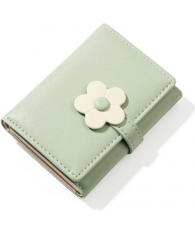 Small Cute Trifold Wallet 3D Flower Slim Women Credit Card Case Holder with ID/Photo Window for Women Girls (Black) Green $9....