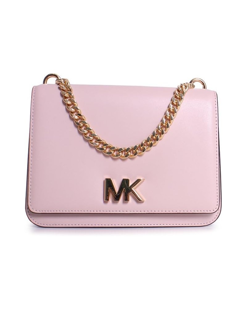 Michael Mott Leather Large Chain Swag Shoulder Bag Soft Pink $41.54 Shoulder Bags