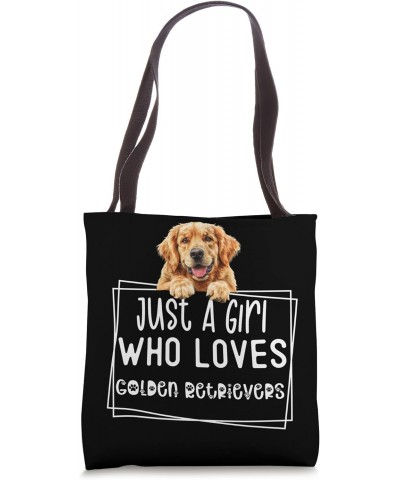 Bulldog Lover Cute Dog Print Just A Girl Bulldog Fan Apparel Tote Bag $14.20 Totes