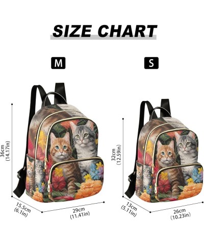 Cats Playing on the Grass Daypack Backpack Quilted Backpack Purse for Women Cats Playing on the Grass Medium $23.39 Backpacks