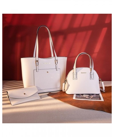 3PCS Purses for Women Tote Purse and Wallet Set Shoulder Satchel Bags Z Handbag Beige $15.20 Totes