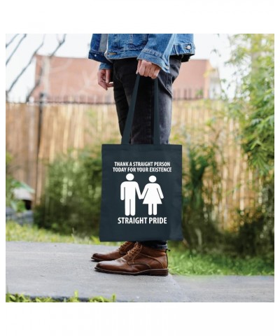 Thank a Straight person today for your Existence Straight funny sarcasm for boys girls Navy Black Multicolor Canvas Tote Bag ...