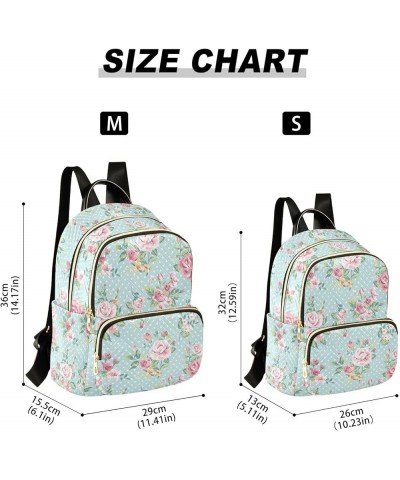 Teal Flower Backpack Purse for Women Small Mini Women's Fashion Backpack with Strap Handbag Lady Purse,M Medium $20.99 Backpacks