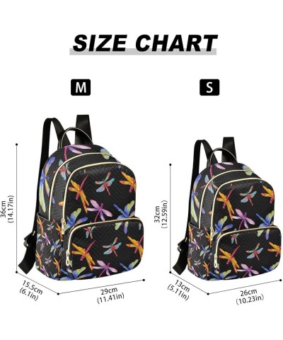 Women Backpack Watercolor Rainbow Dragonfly Anti-Theft Travel Backpack with Luggage Belt Lightweight Handbag Lady Purse Roomy...