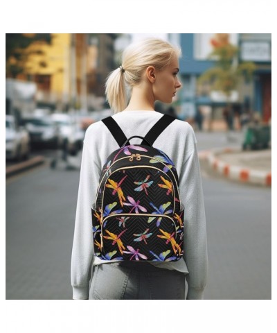 Women Backpack Watercolor Rainbow Dragonfly Anti-Theft Travel Backpack with Luggage Belt Lightweight Handbag Lady Purse Roomy...