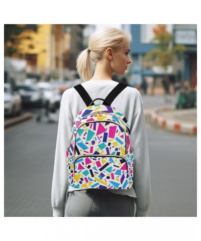 Small Backpack Purse for Women, Colored Graffiti Travel Bag Casual Daypack Shoulder Bag Small $16.20 Backpacks